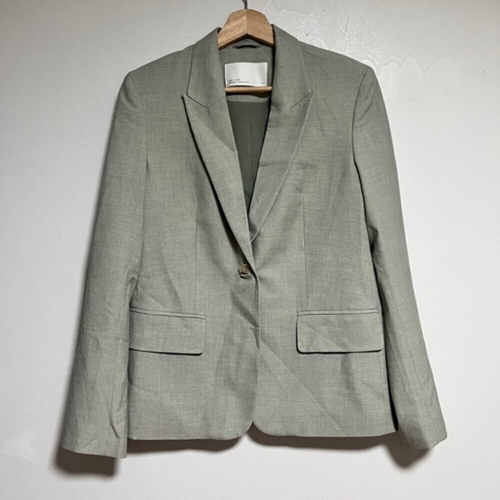 Oak + Fort Light Gray Single-Button Blazer - XS
